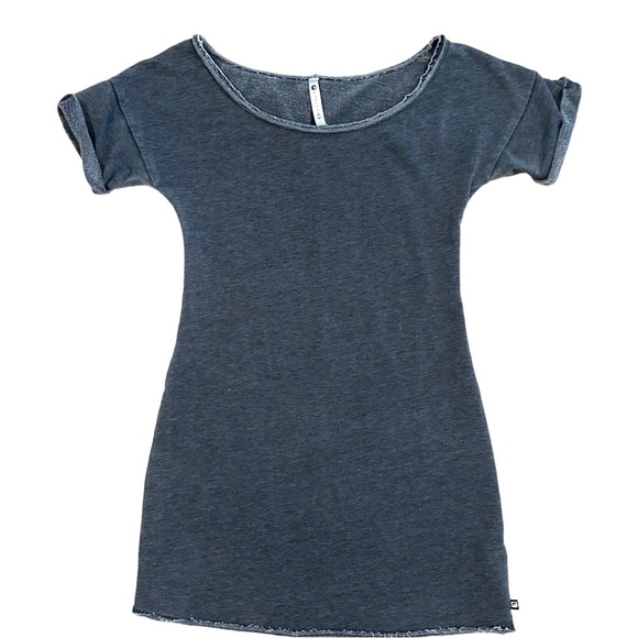 Fabletics Andora Heather Gray French Terry Pullover Dress - Picture 3 of 8